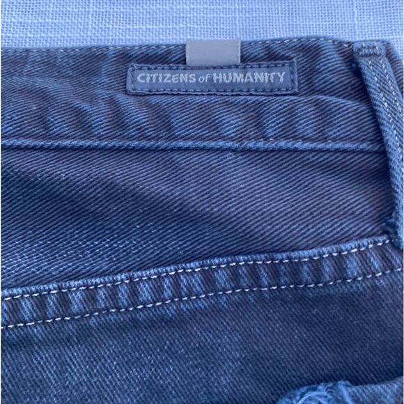 New Citizens Of Humanity Daria Black Distressed Cut Off Jean Denim Mini Skirt 27 - Picture 6 of 11